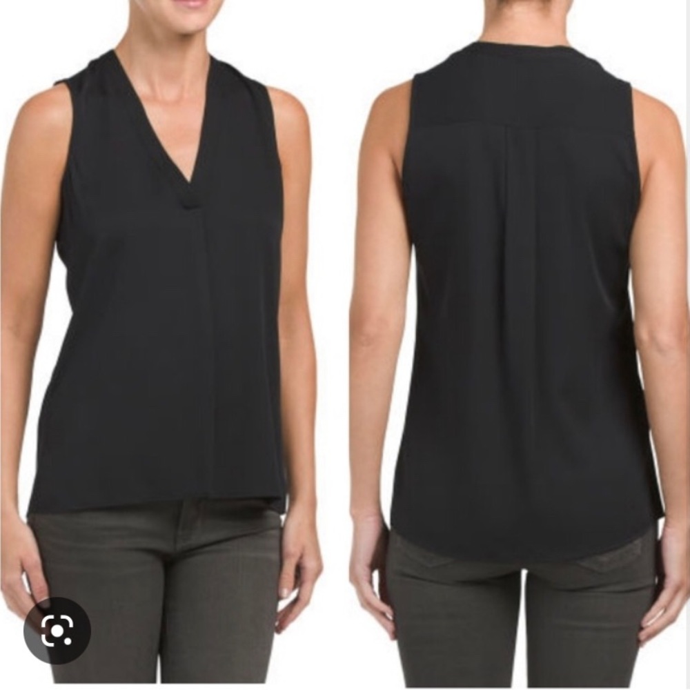 NWT Theory Black Jamissa R Silk Blouse Size S